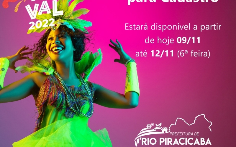 Carnaval 2022 - Prefeitura inicia cadastro de blocos carnavalescos