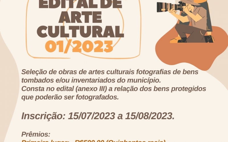 Edital de Arte Cultural 01/2023.