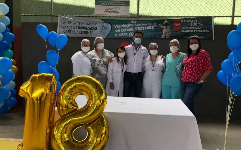 Rio Piracicaba é a primeira cidade na região a imunizar 100% da sua população adulta na 1ª dose da Covid-19