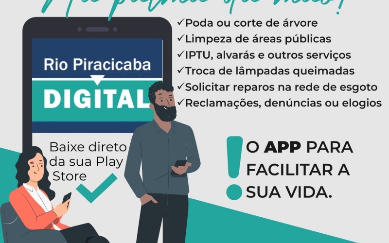 O APP Rio Piracicaba Digital veio para facilitar a sua vida.