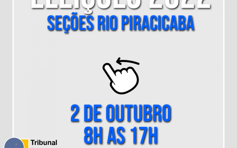 Seções Eleições 2022 Rio Piracicaba.