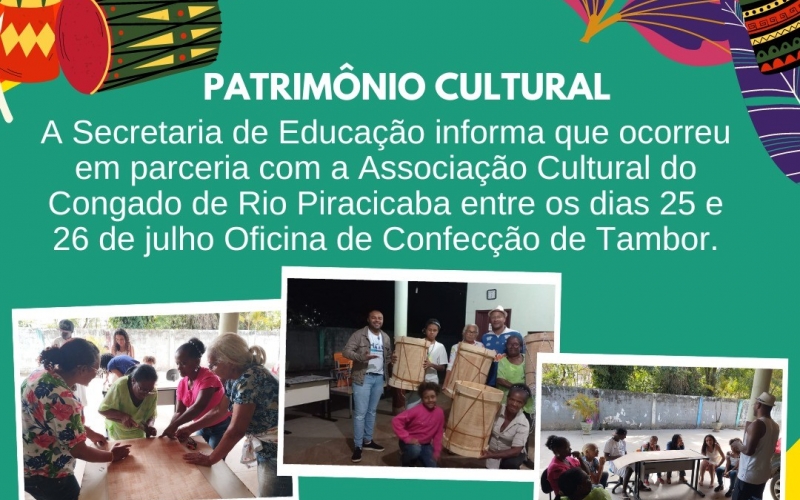 Ação de Educação Patrimonial em parceria com entidades culturais do município.
