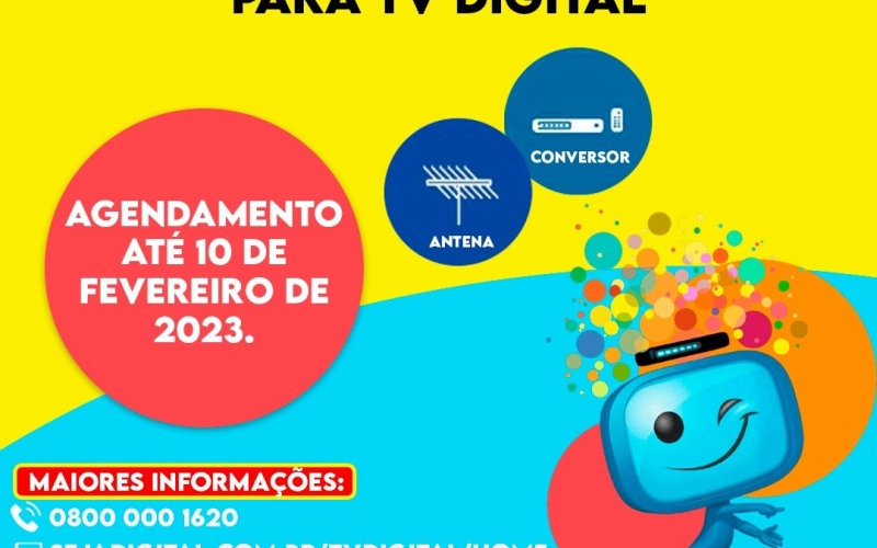 Famílias de Rio Piracicaba, cadastradas no CadÚnico receberão kits para TV digital.