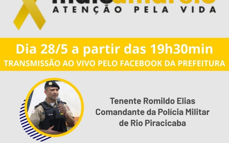 Maio Amarelo - Prefeitura promove live ao vivo pelo Facebook para falar sobre Segurança nas Estradas