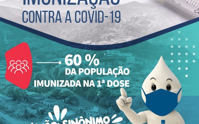 Rio Piracicaba já contabiliza 60% da sua população imunizada na primeira dose da Covid-19.