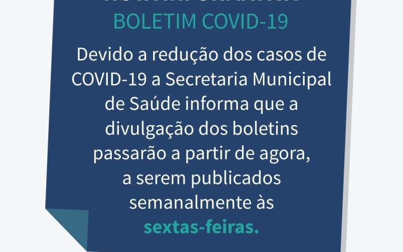 Boletim Diário  COVID-19